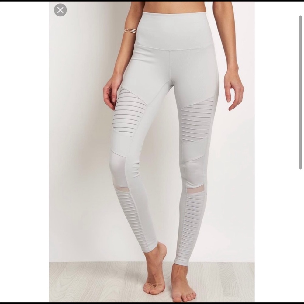 ALO YOGA Grey Moto High Waisted Leggings XS